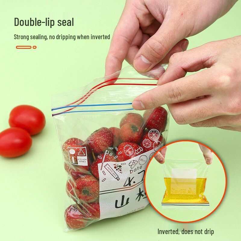 Thickened Double Rib Sealed Food Storage Bags for Refrigerator