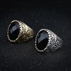 Mode Totem Gesneden Mannen Vingerring Ovaal Legering Feest Club Sieraden Verjaardagscadeau