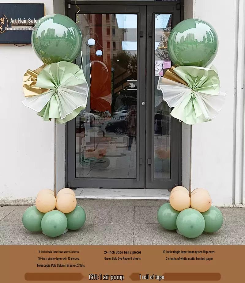 Graduation & Event Balloon Arch Decoration for Yoga Studio or Storefront Background