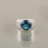 London Blue Topaz Gemstone Handmade 925 Sterling Silver Jewelry Partywear Ring RR-1-6