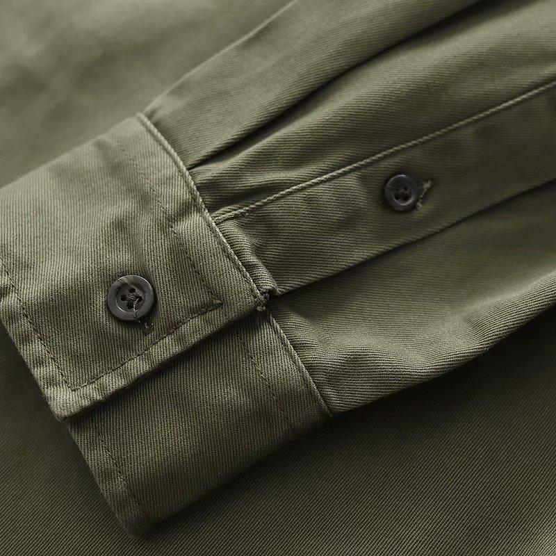 Camisas de trabajo de carga para hombres Camisa de vestir de manga larga para hombres