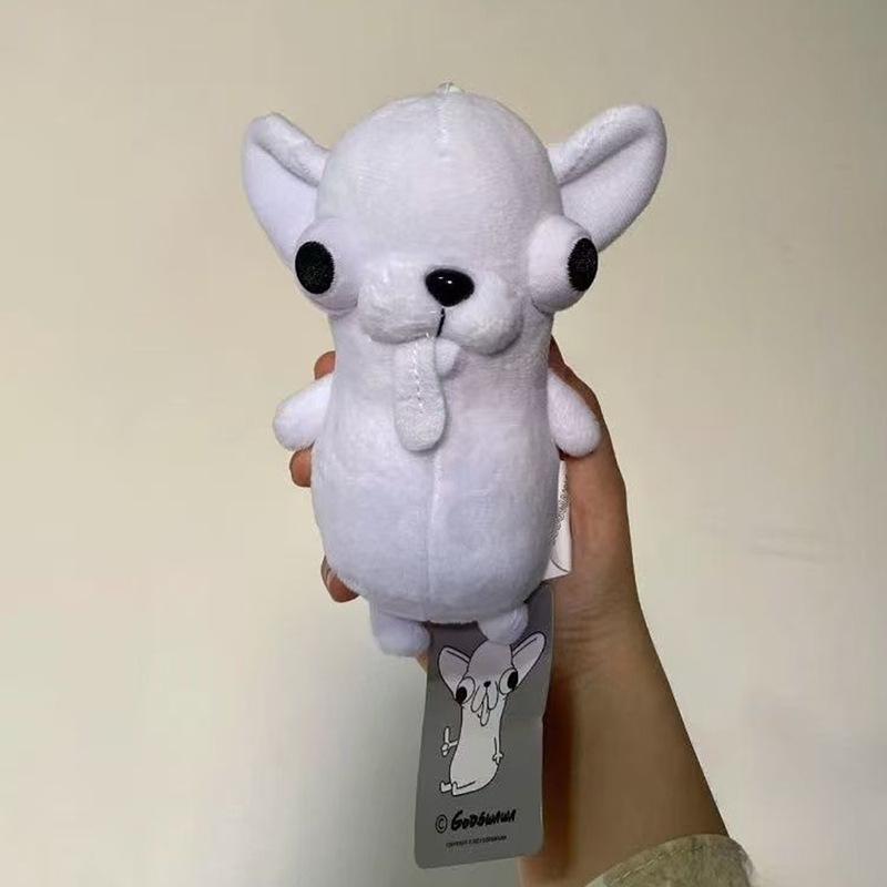 11Pcs Chinese Crested Dog Chihuahua Dog Plush Toys Chihuahua Stuffed Animals Pendant Weird Cute Funny Doll Gift