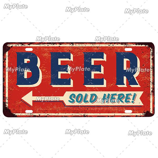 Bar Zeichen Nummernschild Bier Metall Zeichen Zinn Zeichen Vintage Dekor Zimmer Dekor Metall Plaque Mann Höhle Tiki Bar Zeichen wohnkultur