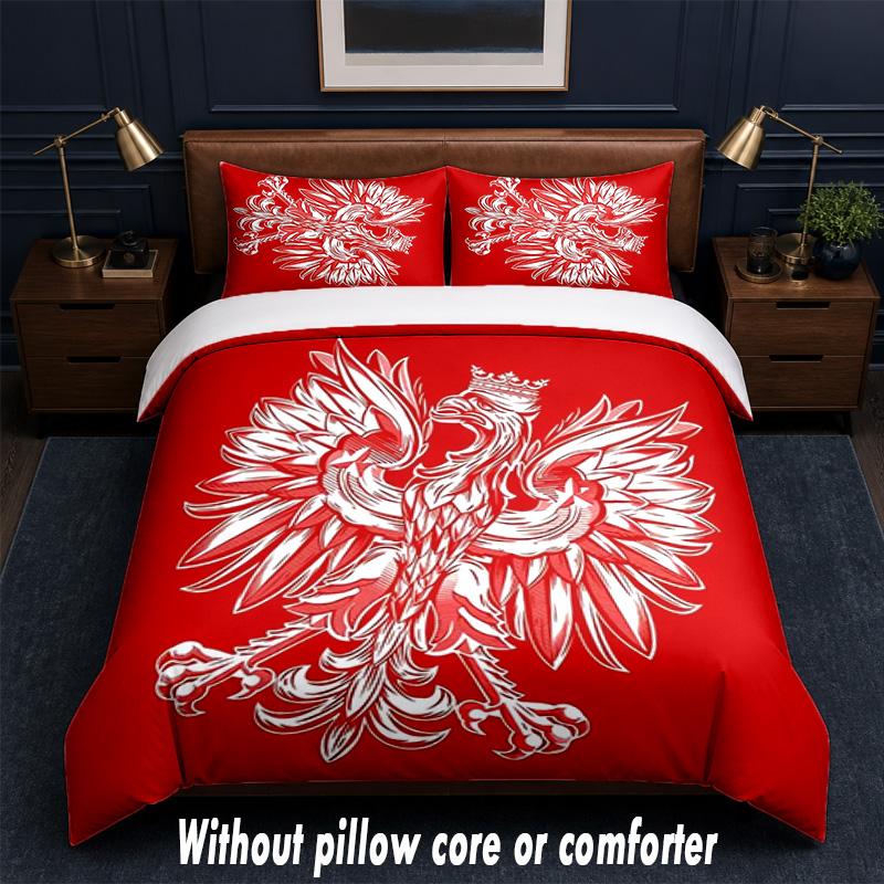 Set Biancheria da Letto Design Polonia 1 Copripiumino + 2 Federe Morbido Traspirante Biancheria da Letto per la Casa