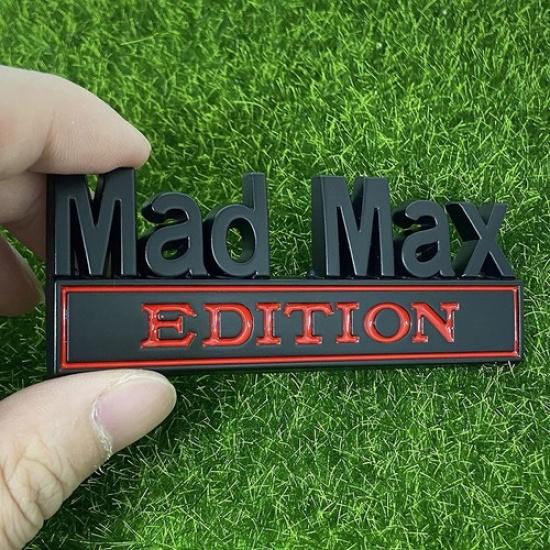 1pc New  Mad Max Edition Emblem Car Badges Badass 3D Sticker Decal Black Red