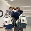 College style large letter color matching student schoolbag spring new large-capacity junior high school backpack