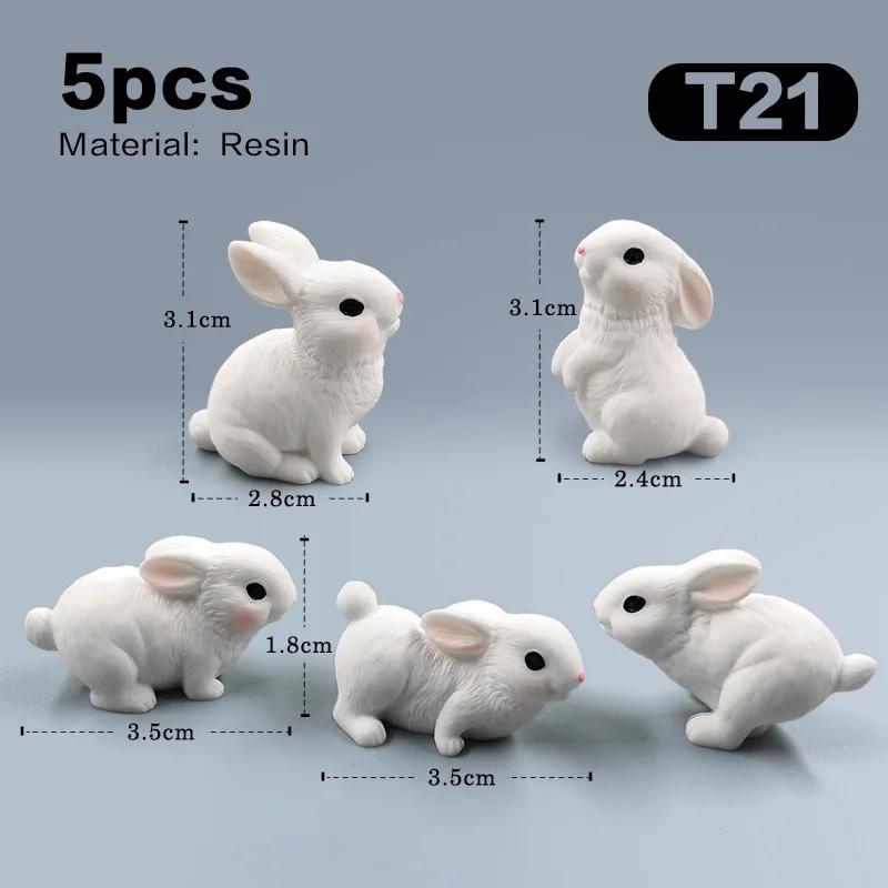 

2026 Hot Easter Christmas Rabbit Figurine Landscape Home Kawaii Room Decor Miniature Fairy Garden Decoration Accessories Modern