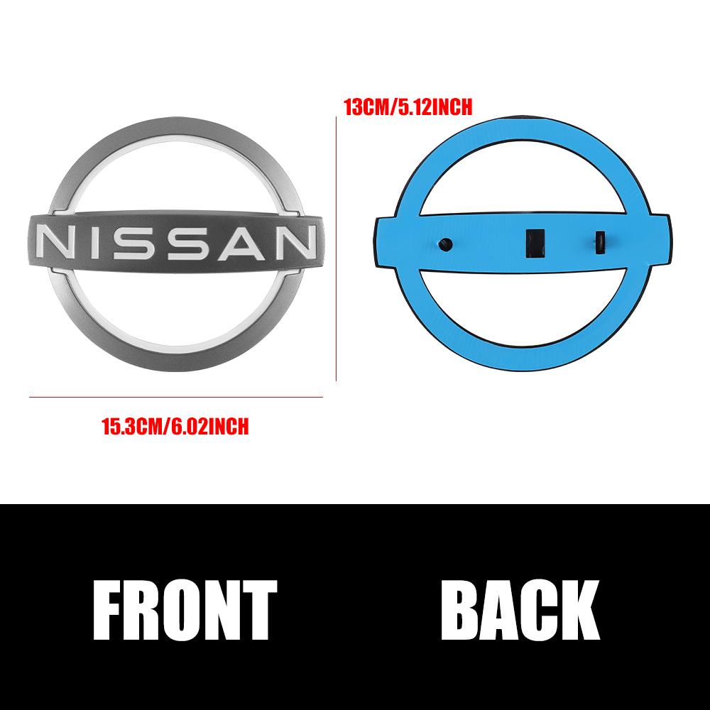 3D ABS Car Front Emblem Rear Trunk Badge Steering Wheel Sticker For Nissan Qashqai Tiida Kicks Versa Leaf Sentra X-trail Altima