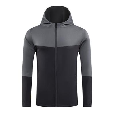 Hooded Outdoor Sports Jacket for Men, Breathable and Casual, Color Blocked and Casual
