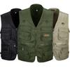 Men's Plus Size Multi-Pocket Outdoor Fishing Vest - Casual Sleeveless Jacket