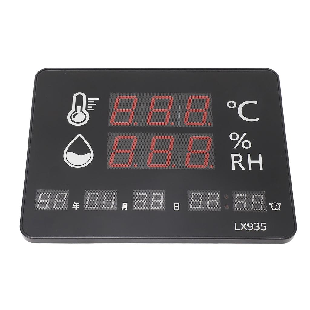 Temperature Humidity Meter High Accuracy Wall Mount Thermometer Hygrometer Alarm for Home Industrial Use LX935 100‑240V