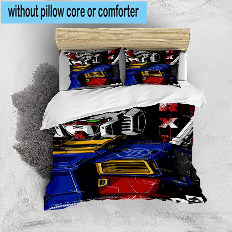 3PCS Mecha Armor Robotic Design 3pcs Bedding,Including 3PCS Duvet Cover And 2pcs Pillowcases Perfect for Christmas,Ideal for Bedroom, Dormitory