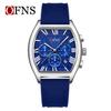 European Wine Barrel Style Men's Waterproof Roman Numeral Chronograph Quartz Watch with Calendar