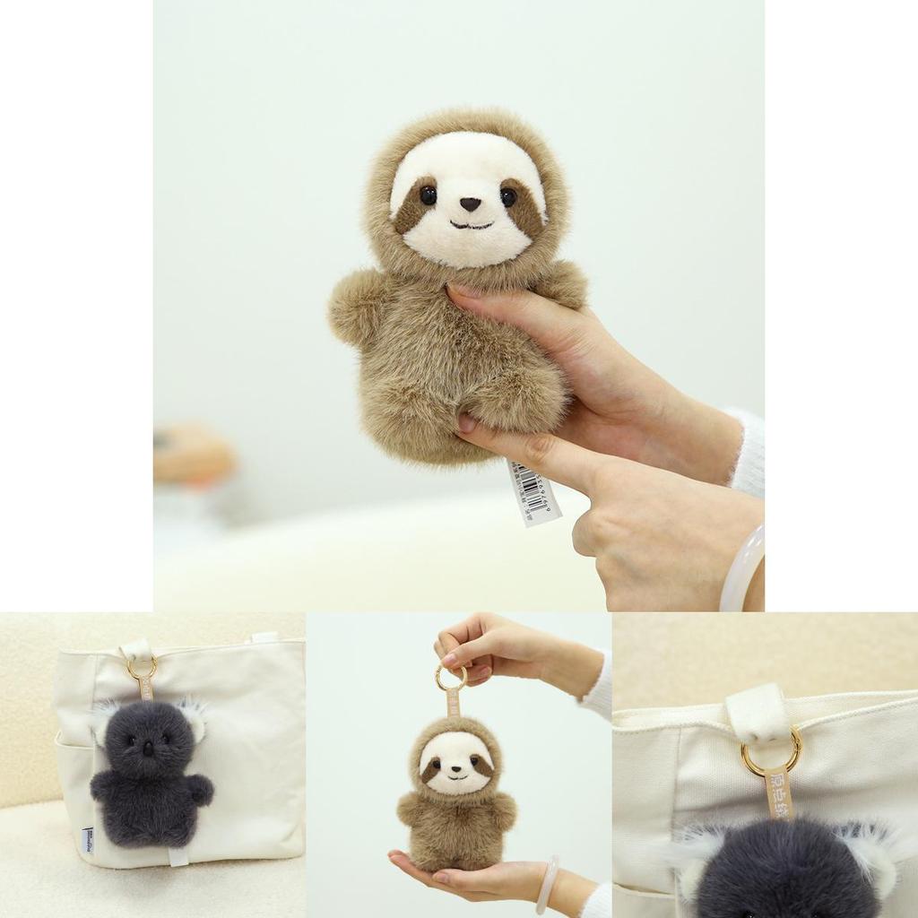  Porte-clés Charmant Animal en Peluche avec de Jolis Designs de Koala et de Paresseux Toucher Doux