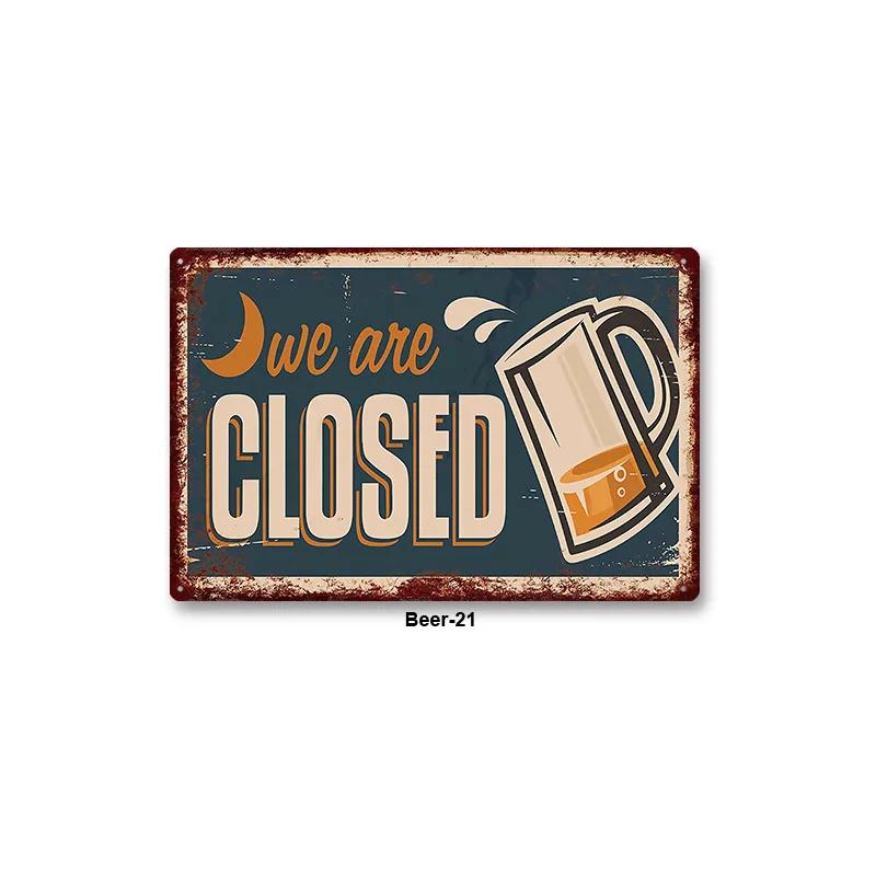 Metal Sign Bar Pub BBQ Shop Wall Painting Tin Sign Decor Beer Wine Alcohol Poster Vintage Tinplate Plaque Shabby Art Decoration