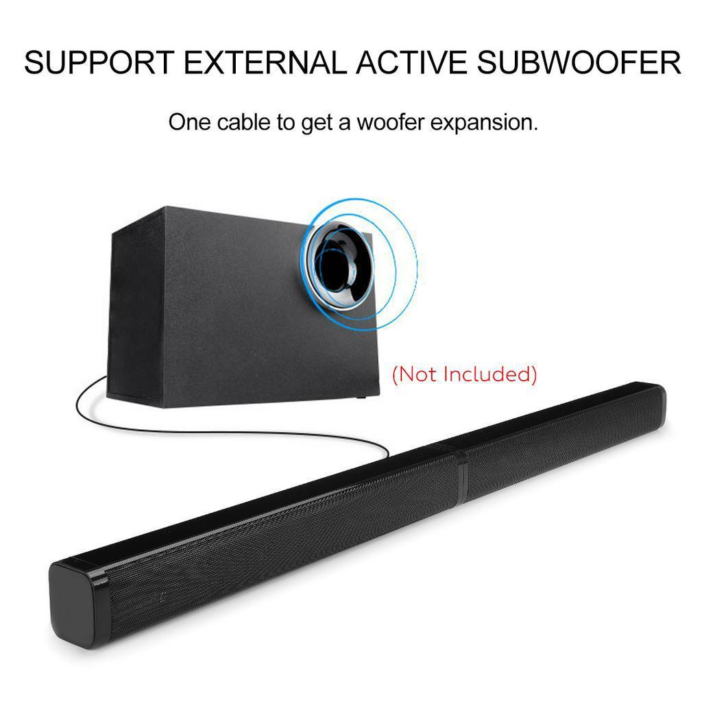 40W 5.0 Ses Çubuğu Siyah Ayrılabilir Bluetooth Hoparlör Süper Bas Ev Sinema Sistemi TV PC İçin ABD Fişli