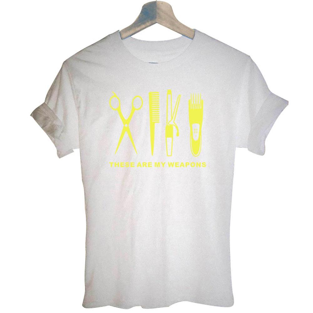 Funny Barber Weapon Scissors T Shirt Hairdresser Barber Hair Stylist Definition Hip Hop Harajuku T-shirt Women Clothing