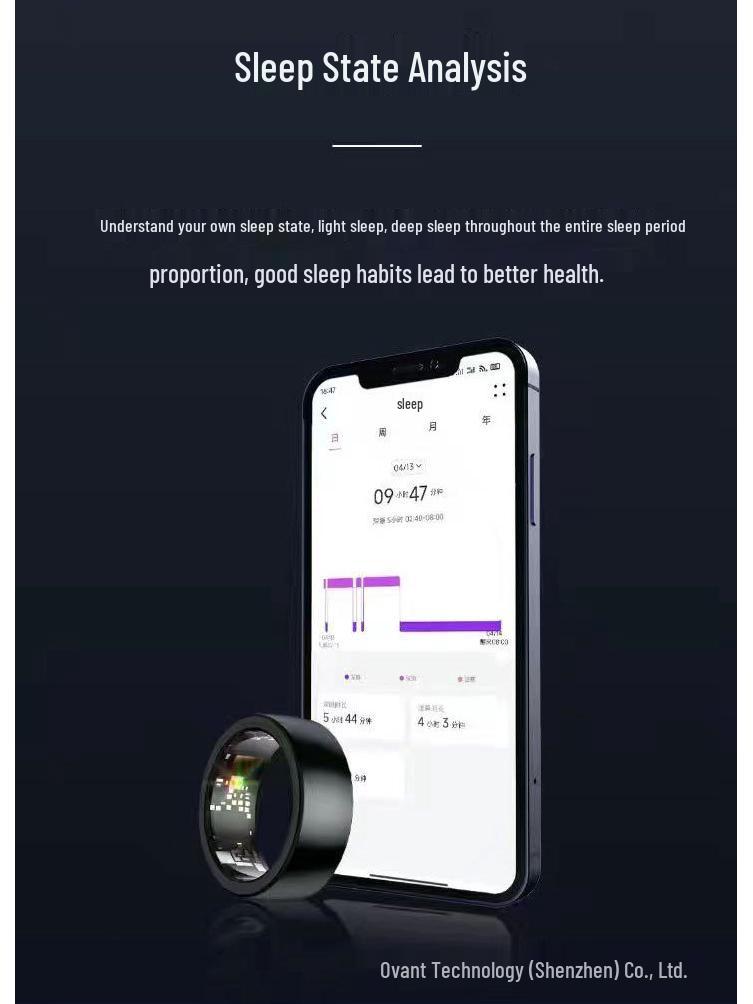 Lightweight Smart Ring: Heart Rate, Oxygen, & Women's Health Tracker for Active Lifestyle