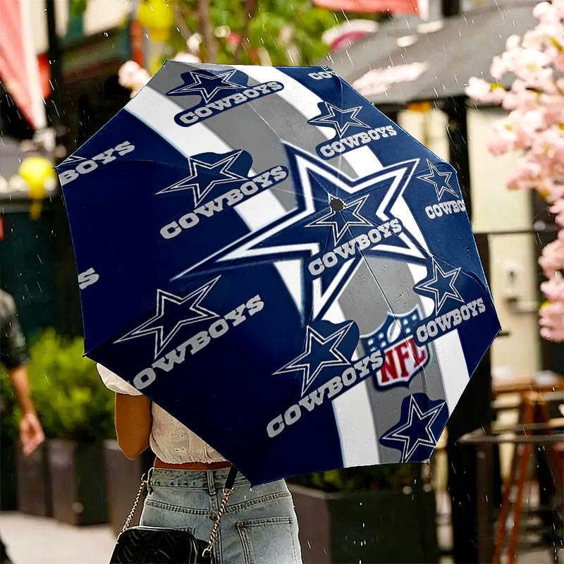 Dallas Cowboys Print Umbrella Automatic Opening/ Closing - Portable Foldable Design - Daily use for Travel/Outdoor - Gift for Birthday