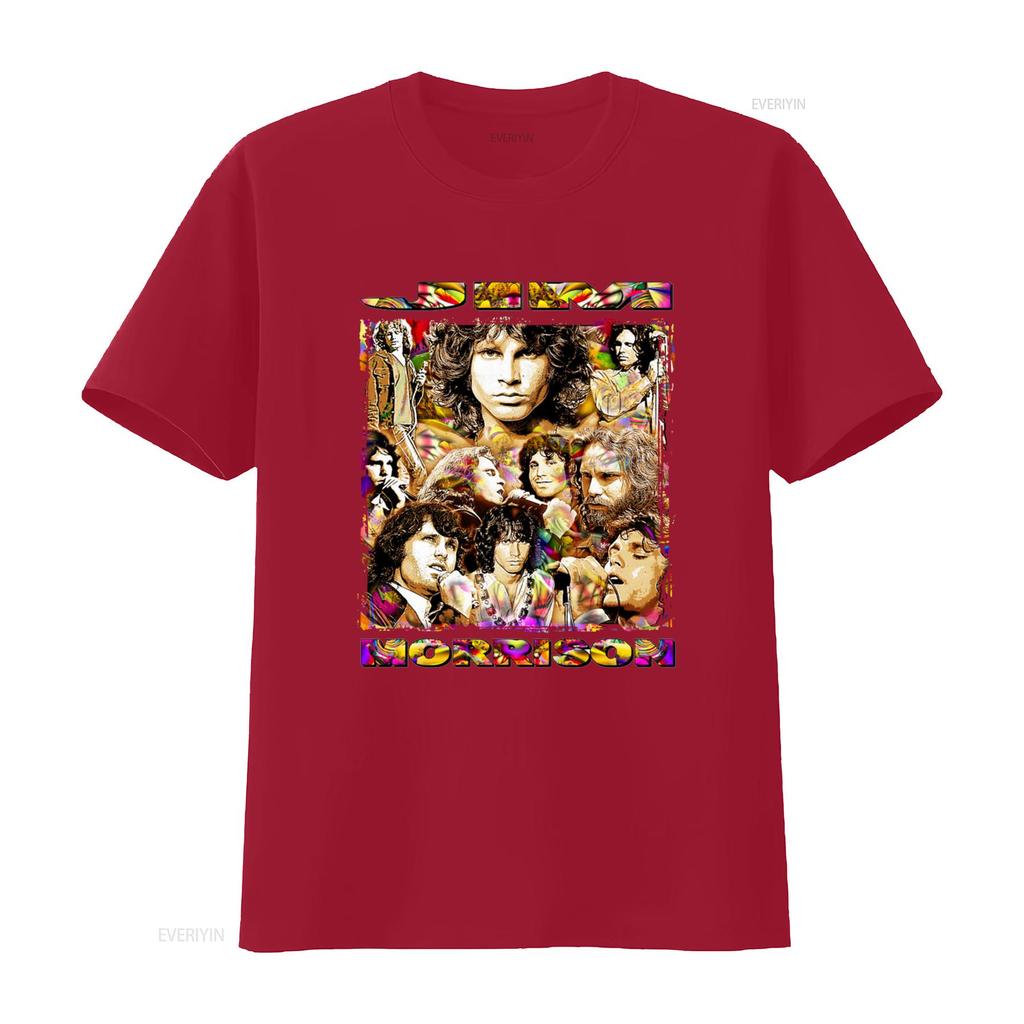 Jim Morrison Mr Mojo Risin Il Re Lucertola Rock Classico Break On Through Stampa T Shirt vintage Lavato Traspirante Leggermente