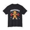 Funny Gingerbread Man Lifting Weights Gingershred T-shirt