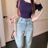 Winter 2024 Minimalist Wide-Leg Jeans for Plus-Size Pear-Shaped Women - Slimming Straight-Leg Style