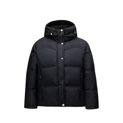 Women's Basic Water-Repellent Hooded Short Down Jacket Black 162547935-2