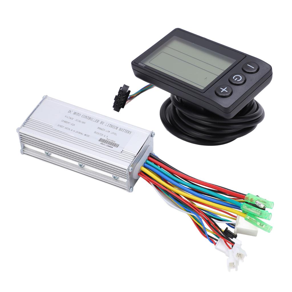 Electric Bike Motor Controller 22A Common Controller 36V 48V with LCD S866 Panel Thumb Throttle for