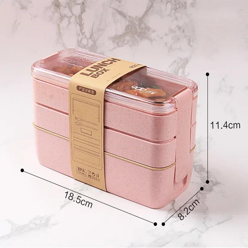 Food Container with Compartment for Kids, 900ml, Leakproof, for Food Bento Box, Japanese Thermal Snack Lunch Box, Dinnerware