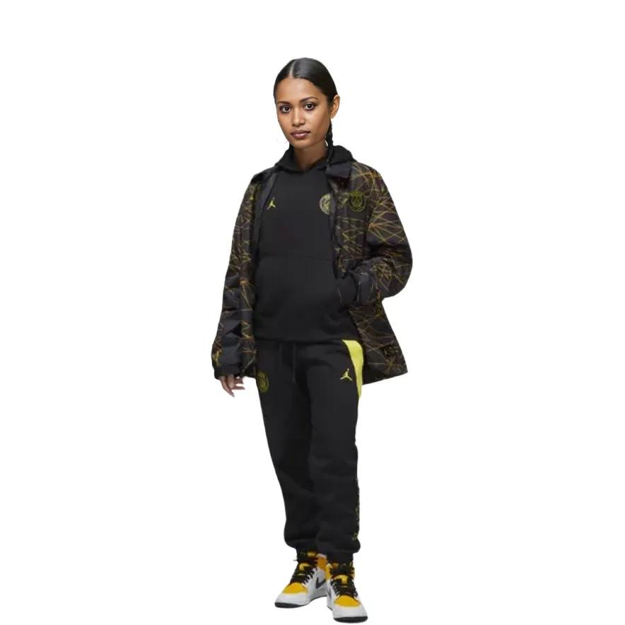Jordan Paris Saint Germain Women'ss Hoodie Asia Sizing Black / Tour Yellow (Unisex) Sweatshirts DV2836 010