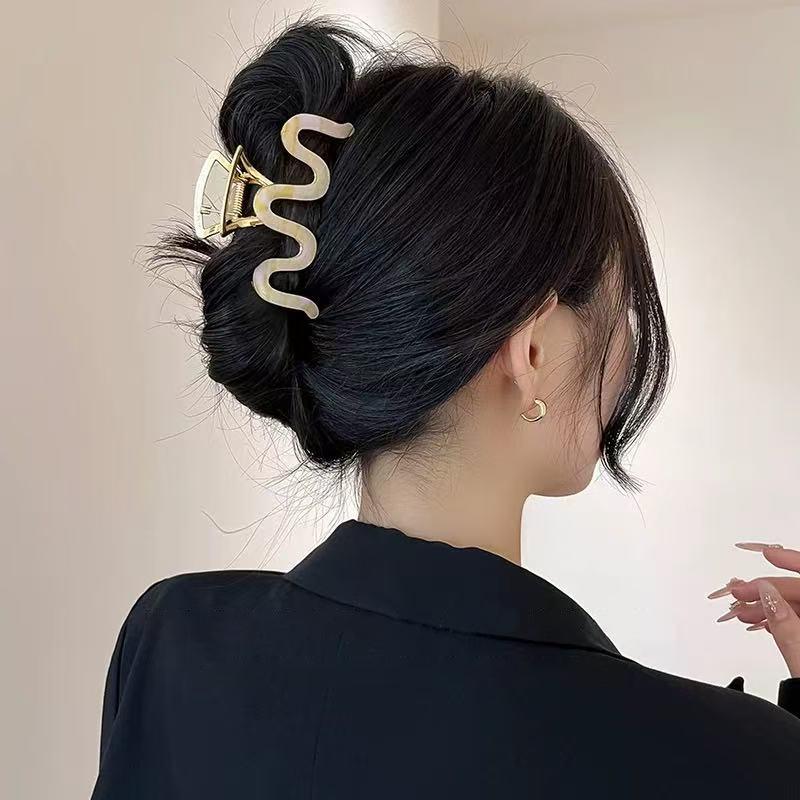 

1 шт. элегантная ацетатная заколка для волос М-образной формы, сплавная заколка для волос для прически пучок на затылке, высококлассный аксессуар для волос в виде заколки-краба