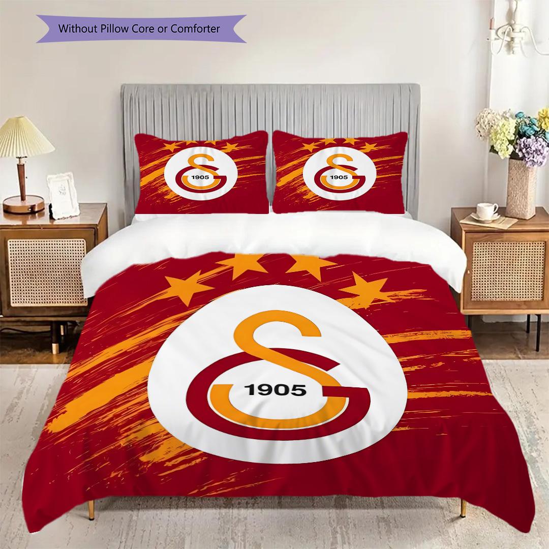 

Galatasaray S.K Pattern Bedding Quilt Set Quilt Cover Pillowcase Home Decoration Birthday Gift (1 * duvet cover + 2 * pillowcase, without core) 135x200cm