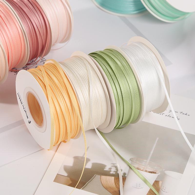 2mm Double-Sided Satin Ribbon Bookmark for Wedding Bows and Gift Wrapping