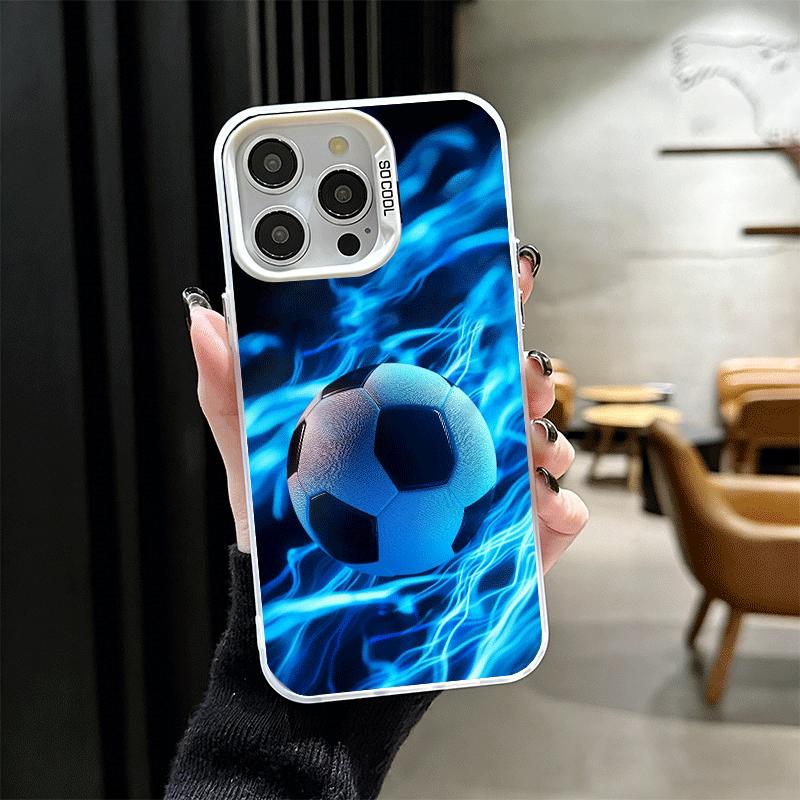 

Football Soccer Ball Design Shockproof Phone Case for iPhone 17 Air 16 16E 15 Pro Max 14 Plus 13 Mini 12 Back Cover Anti Fall Fu iPhone 12 Mini