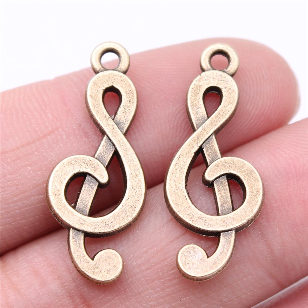 20pcs Music Charms Musical Note Charms For Jewelry Making Antique Silver Color DIY Crafts Making Findings Handmade Jewelry