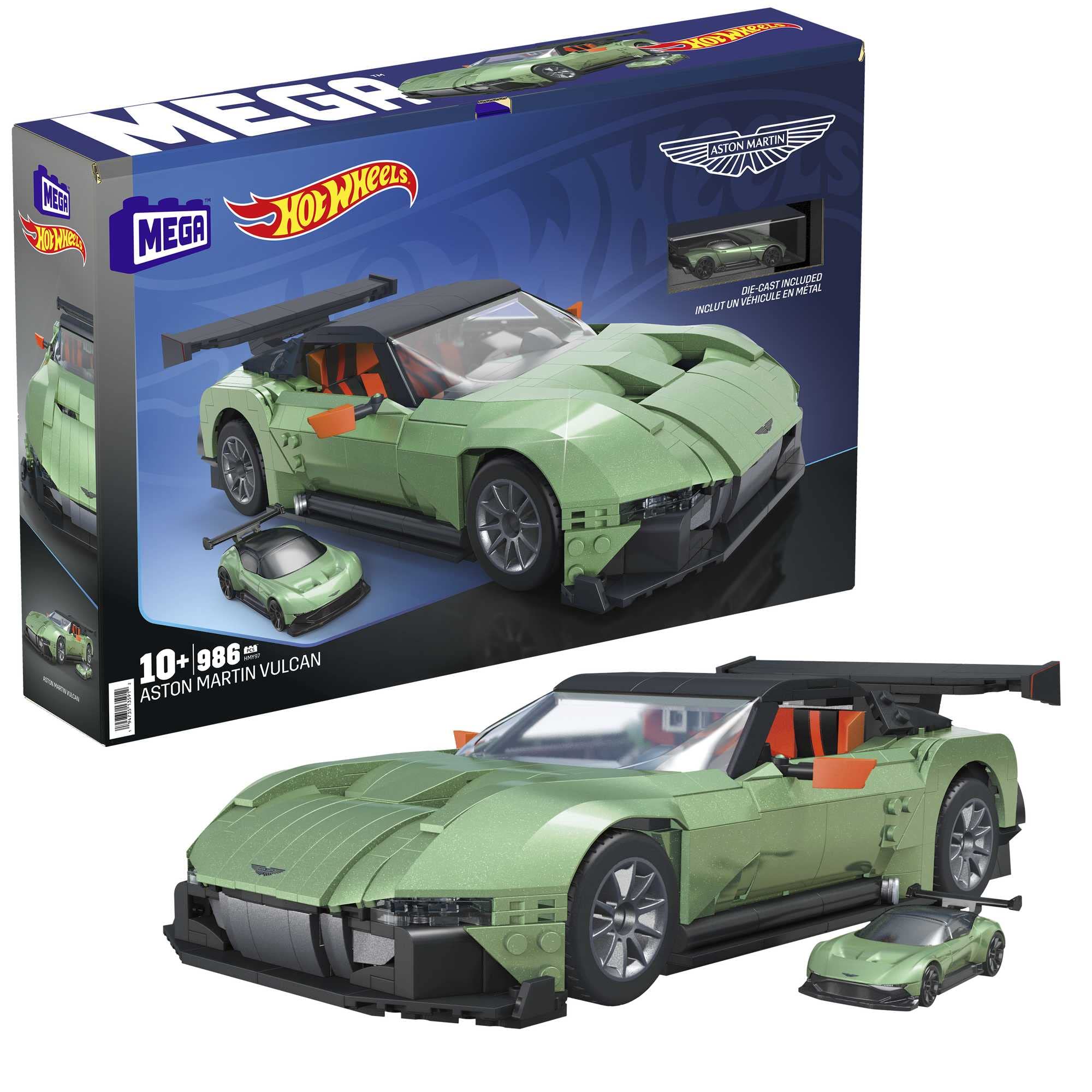 

MEGA Hot Wheels Aston Martin Vulcan of Block поставляється з 1 літнім автомобілем і HMY97 [Набір блоків] [Кількість деталей 986] [10 вгору]