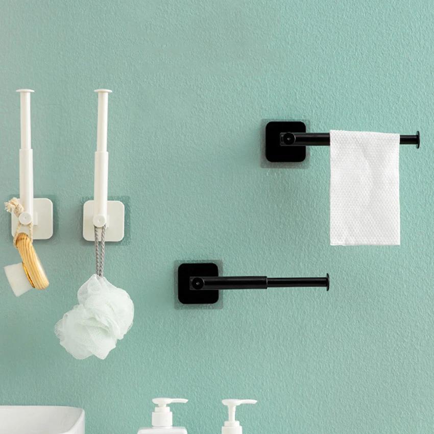 1/2pcs-L-Shape Scalable Punch-Free Hook for Coats Hats Towels Clothes Kitchen Rack Roll Bathroom Hook