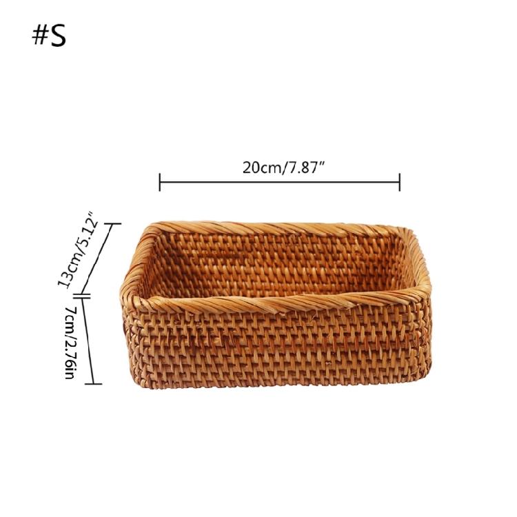 Household Wicker Bread Storage Basket Display Tray Decorative Empty Gift Basket