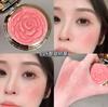 Embossed Rose-Shaped Blush for a Natural Nude Look, Brightening and Contouring for a Youthful Glow, Matte Blush Palette, High-Gloss, Non-Smudging