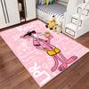 Pink Cartoon Panther with Drink suitable as a non-slip mat for the living room or bedroom sofa