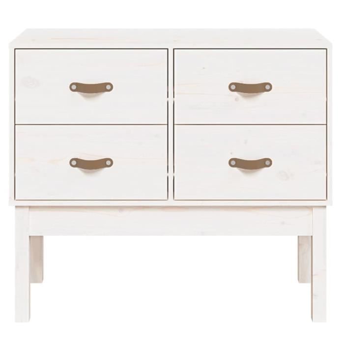 821740 vidaXL Armoire console Blanc 90x40x78 cm Bois de pin solide