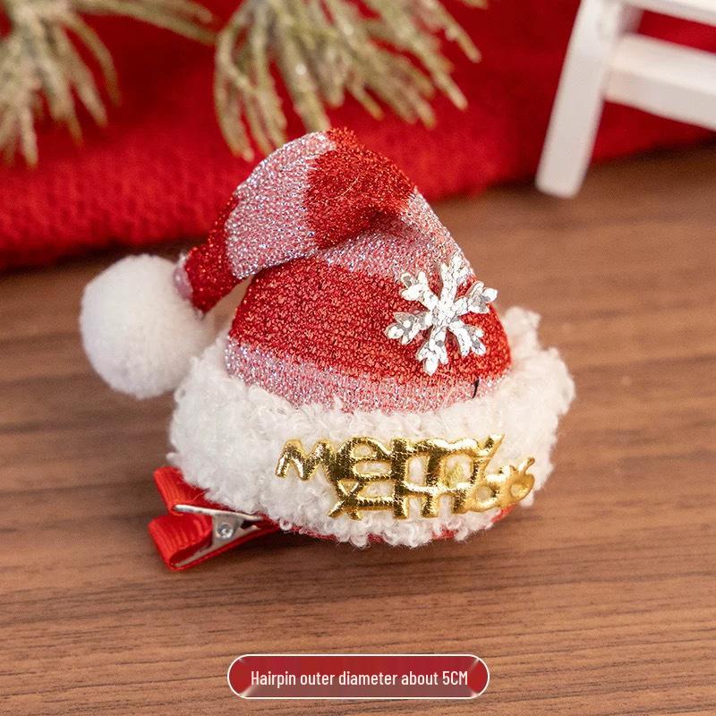 2025 New Cute Christmas Hat Hair Clip & Headband for Women: Festive Girlish Hair Accessories