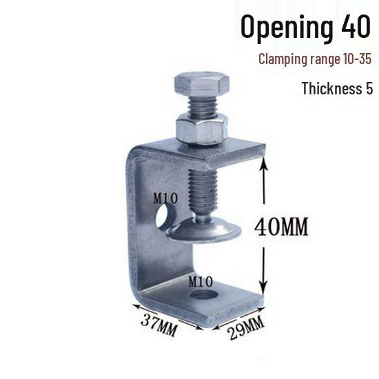 C304 Tiger Claw U-Shaped Stainless Steel Pipe Clamp