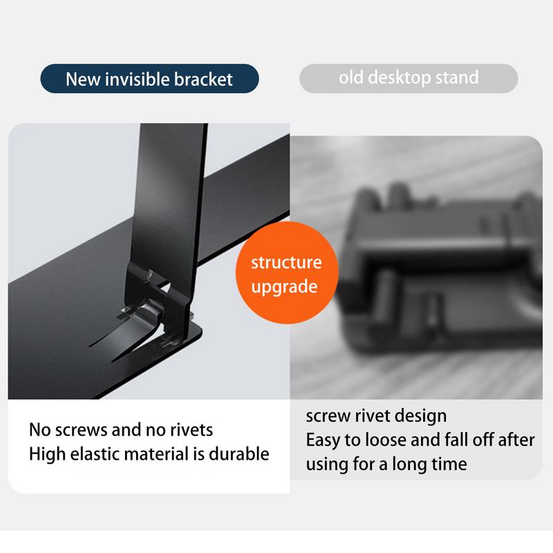 Desktop Phone Stand Invisible Folding Table Phone Holder Mini Smartphone Stand Flat Bar Shape Self-adhesive Phone Holder Gadgets