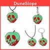 Halloween Horror Apple Pendant Necklace With Alloy Material For Costume Wear And Gift