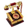 Dial Telephone Shaped Music Box Exquisite Retro Music Jewelry Box for Home Living Room Cafe Bar