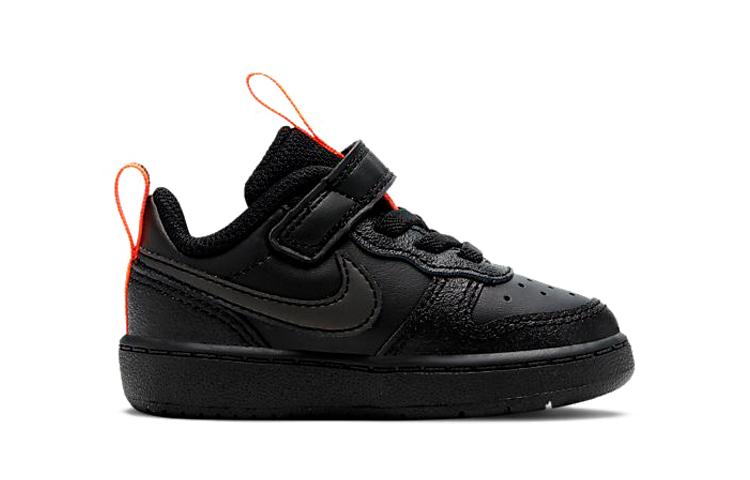 Nike Court Borough Slip Resistant Cushioning Abrasion Resistant Breathable Low Top Toddler Shoes Black CT3963-001