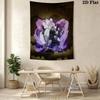 Green Flame Warrior Tapestry Tapestry Background Cloth Fashion Print Soft Home Decor Christmas Gift