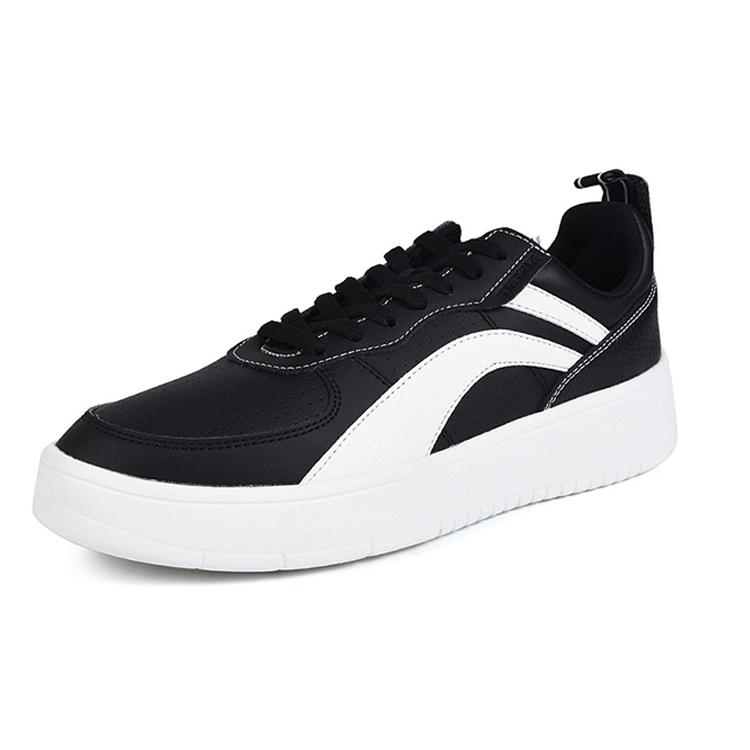 Li Ning Wave Superwave Vintage Lightweight Low top Skateboard Shoes Unisex Black White AGCN121-2
