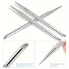 Xiaomi Nail Double-Ended Pusher Nail Cuticle Remover Stainless Steel Orange Wood Stick Bevel Steel Pusher Dotting Pen Nail Salon
